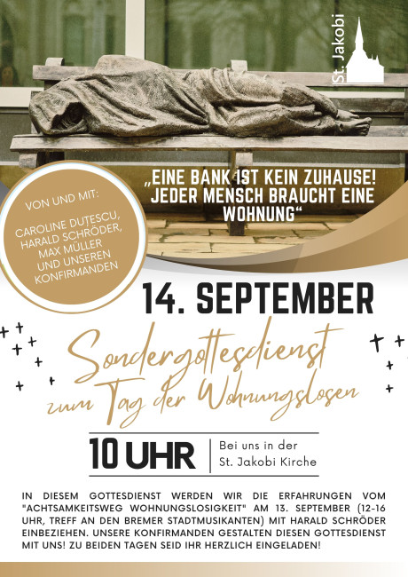 Sondergottesdienst zum Tag der Wohnungslosen